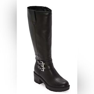 Arizona Jean Co Womens Kenrick Stacked Heel Motorcycle Boots